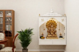 A Compact Pooja Unit For The Foyer