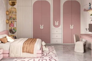 A Kids Wardrobe In High Gloss Laminate