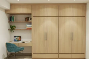 A Wardrobe With Attached Study-Cum-Dressing Unit