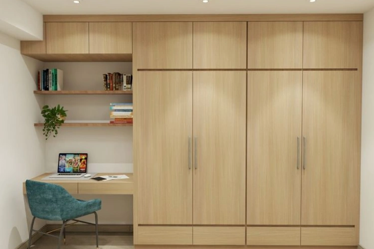 A Wardrobe With Attached Study-Cum-Dressing Unit