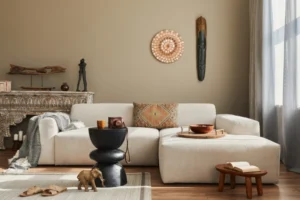 An Eclectic Living Room with a Traditional Touch