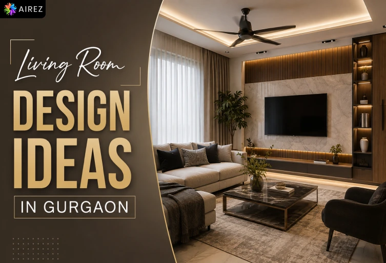 Modern living room design in Gurgaon with stylish furniture