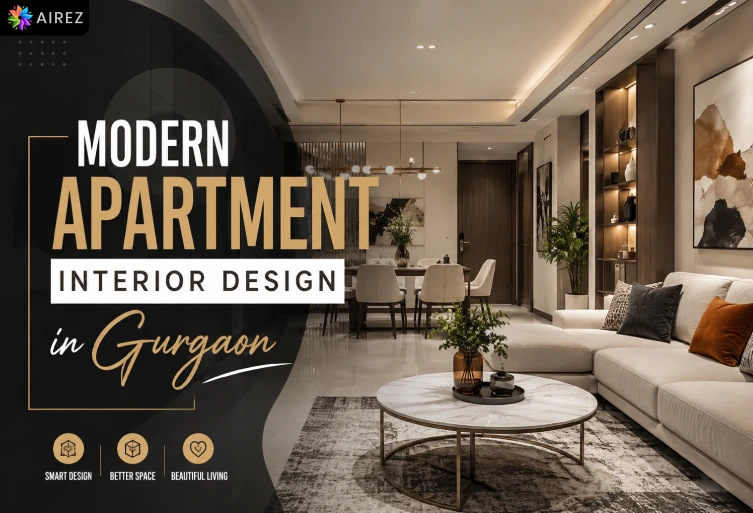 Modern apartment interior design in Gurgaon with elegant living and dining spaces
